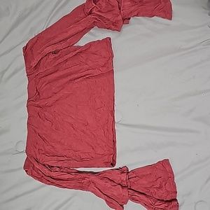 Mid Sleeve Pink Crop Top